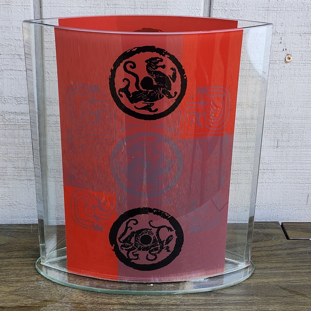 Red and Black Decorative Vase